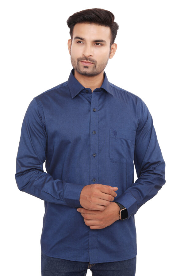 Premium cotton Shirt, Navy Blue