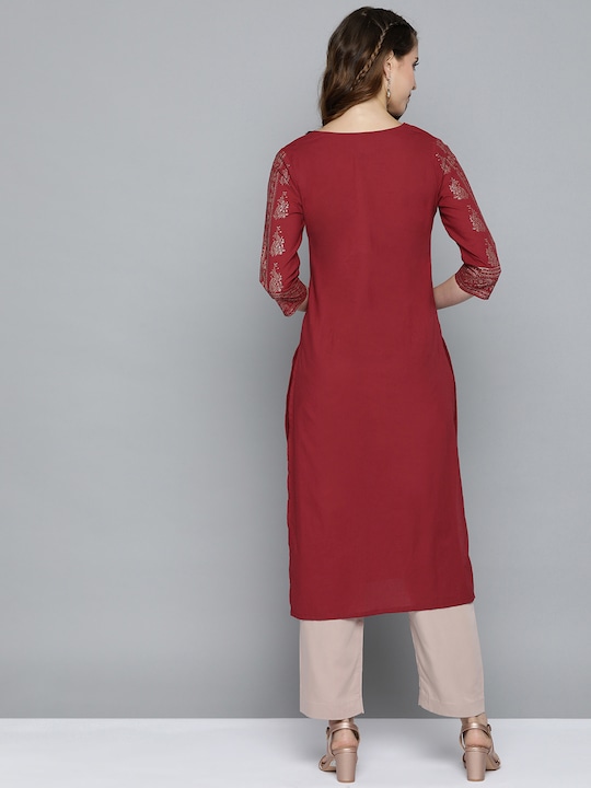 HERE&NOW Women Ethnic Motifs Printed Cotton Kurta