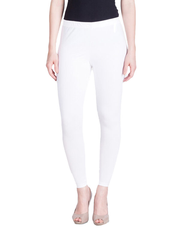 Lyra Women Solid Premium Cotton Ankle length Leggings | Mid-Waist | Fashionwear