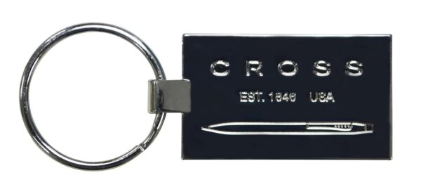 CROSS METAL KEYCHAIN  NICKEL/BLACK