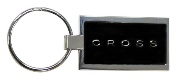 CROSS METAL KEYCHAIN  NICKEL/BLACK