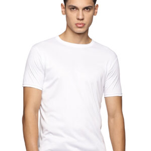 CROCODILE ROUND NECK T-SHIRTS DRI FIT WHITE 3XL