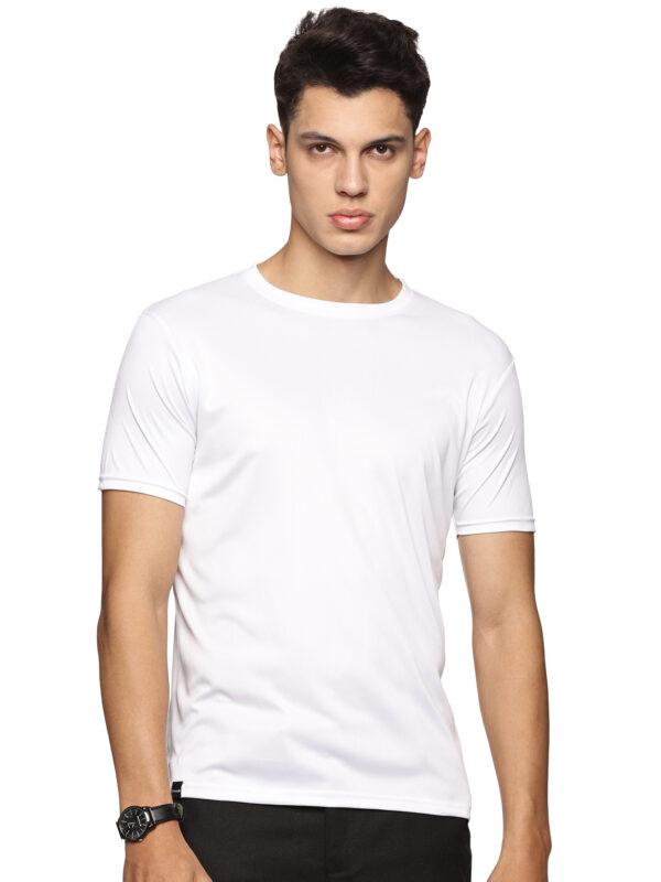 CROCODILE ROUND NECK T-SHIRTS DRI FIT WHITE S