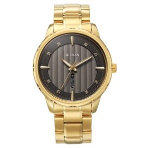 Titan Regalia Opulent Analog with Day and Date Black Dial Watch for Men