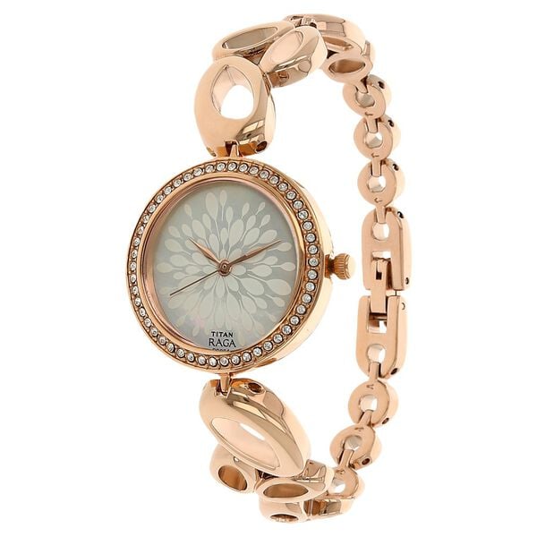 Titan Raga Garden of Eden Mother of Pearl Dial Analog Metal Strap watch for Women