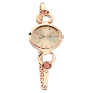 Titan Raga Viva Rose Gold Dial Analog with Day and Date Metal Strap Watch for Women