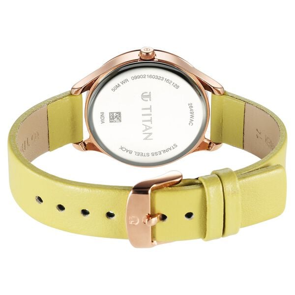 Titan Workwear Green Leather Strap watch for Women