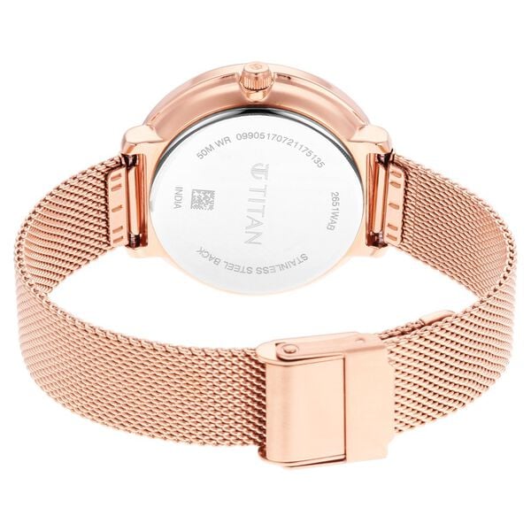 Titan Womens's Svelte Silver: Multi-Function Watch Metal Strap