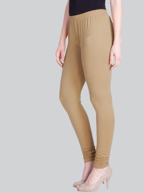 Lyra Women Solid Premium Cotton Churidar Leggings | Mid-Waist | Fashionwear