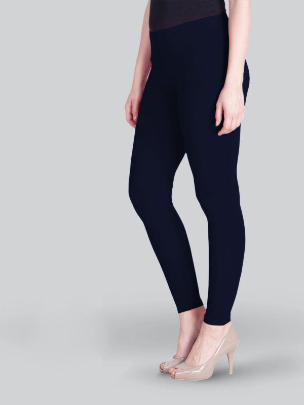 Lyra Women Solid Premium Cotton Ankle length Leggings | Mid-Waist | Fashionwear