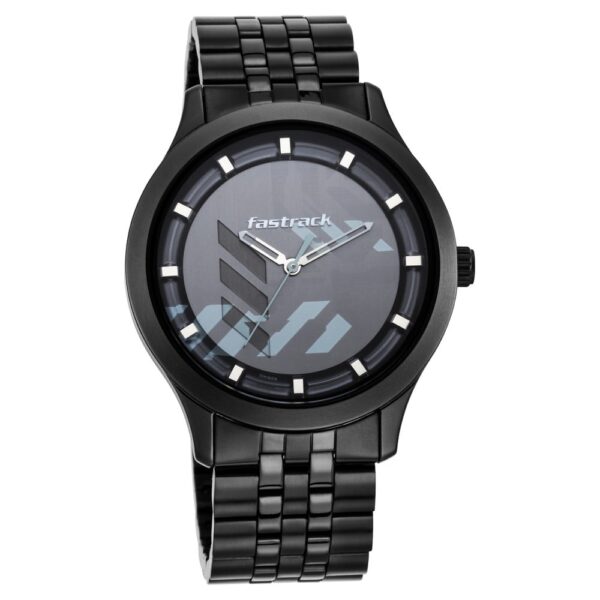 Fastrack Gamify Quartz Analog Grey Dial Metal Strap Watch for Gents