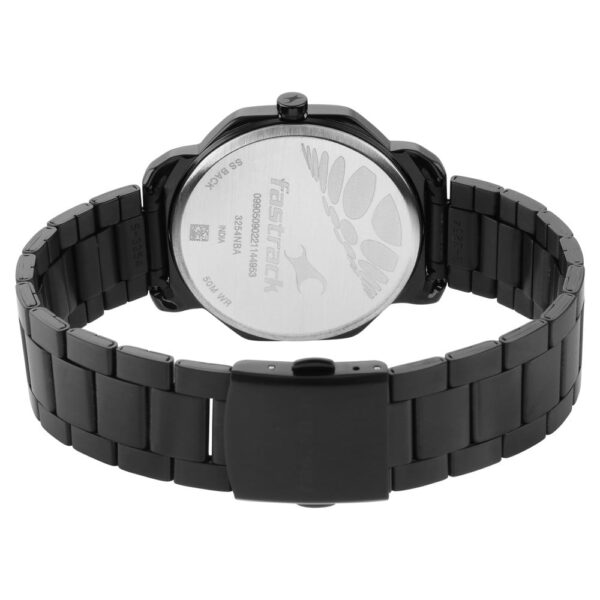 Fastrack Stunners Quartz Analog Black Dial Metal Strap Watch for Gents