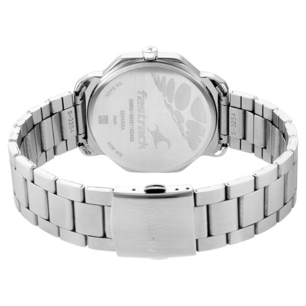 Fastrack Stunners Quartz Analog Silver Dial Metal Strap Watch for Gents