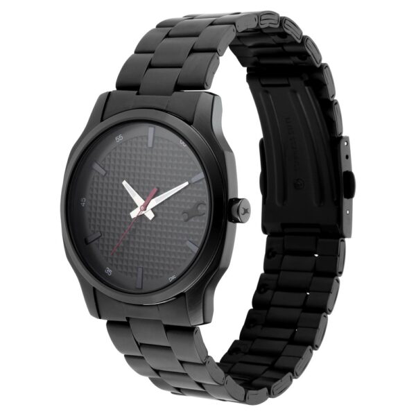 Fastrack Stunners Quartz Analog Black Dial Metal Strap Watch for Gents