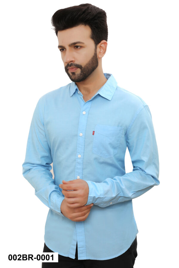 Levis 100% BCI Cotton Chambray Shirt, Sky Blue 3XL