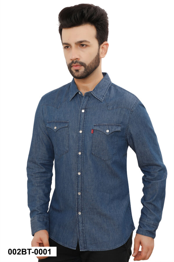 Levis 100% BCI Cotton Denim Shirt, Light Denim Blue 3XL