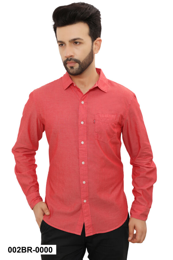 Levis 100% BCI Cotton Chambray Shirt, Red 3XL