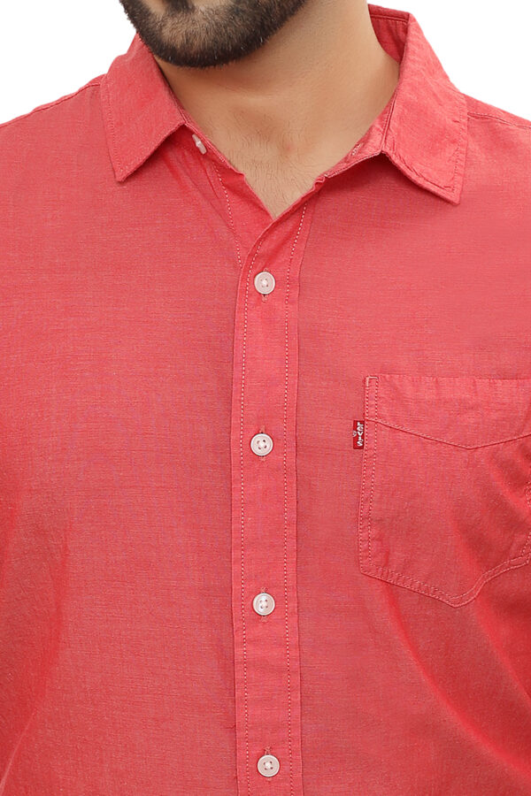 Levis 100% BCI Cotton Chambray Shirt, Red 3XL