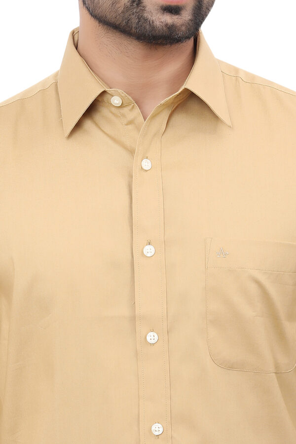 Arrow Easy Care Oxford Shirt Men Light Brown 2XL