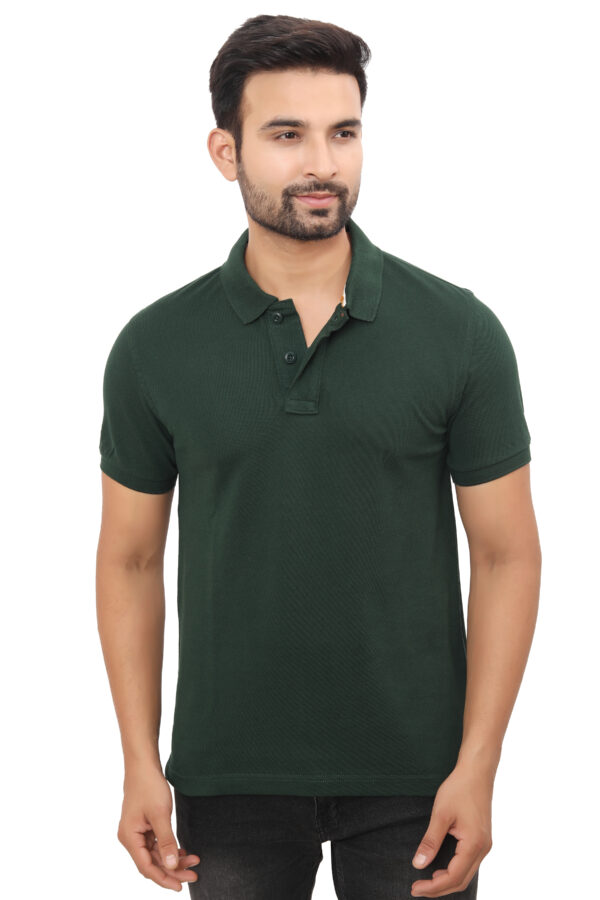 Polo Tshirt, Bottle Green