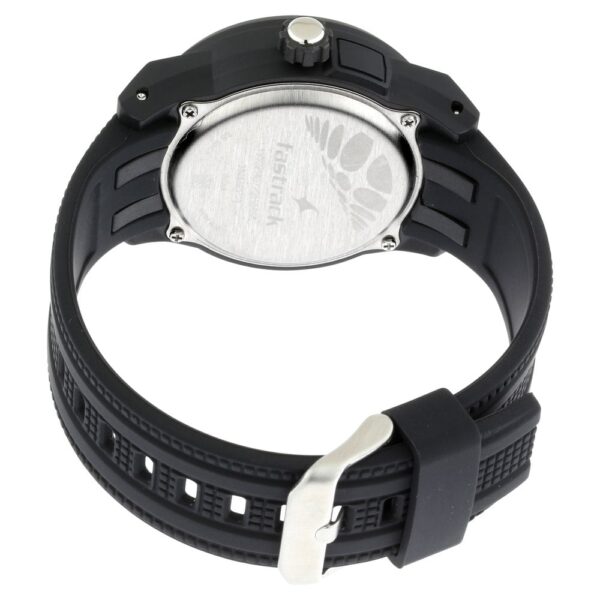 Fastrack Trendies Quartz Analog Black Dial Silicone Strap Watch for Gents