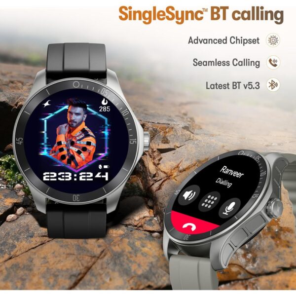 Fastrack Rogue with 3.5 CM UltraVU HD Display Sporty Smartwatch Functional Crown with AI Coach and Auto Multisport Recognition