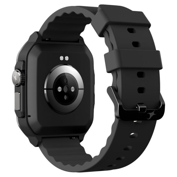 Fastrack Active Pro with 4.69 cm AMOLED Display and AOD, Functional Crown, BT Calling Rugged Smartwatch with Black Strap