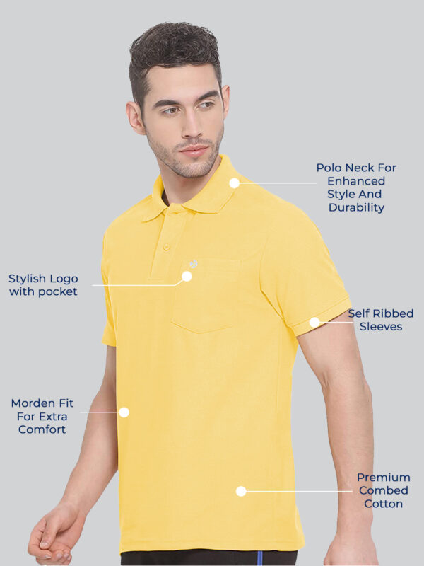 Lux Nitro Pure Cotton Regular Fit Half Sleeve Polo T-Shirt (With Pocket) for Men