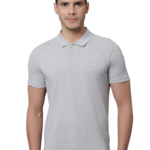 CANTABIL POLO T-SHIRT, POLY COTTON BLEND, GREY, 2XL