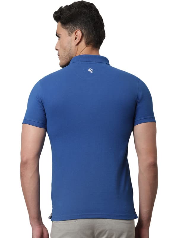 CANTABIL POLO T-SHIRT, POLY COTTON BLEND, ROYAL BLUE, M