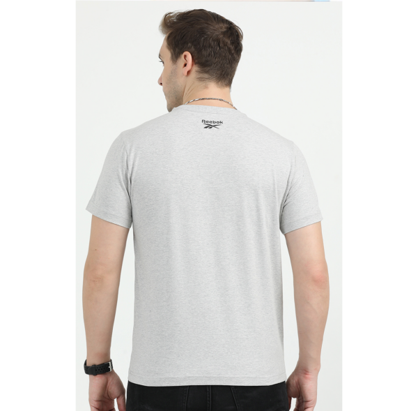 REEBOK POLO COTTON T-SHIRT REGULAR FIT, GREY XL