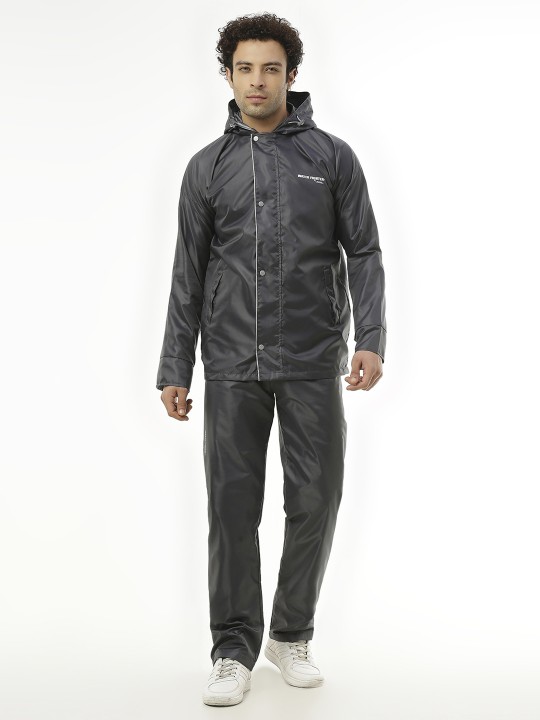 Zeel Men's -Premium- Reversible Rain Suit Gray XL