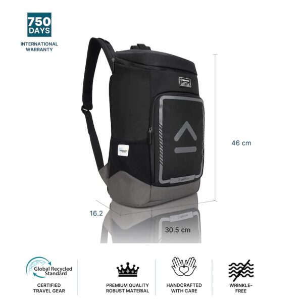 Uppercase  Tall Boy Laptop Backpack Black