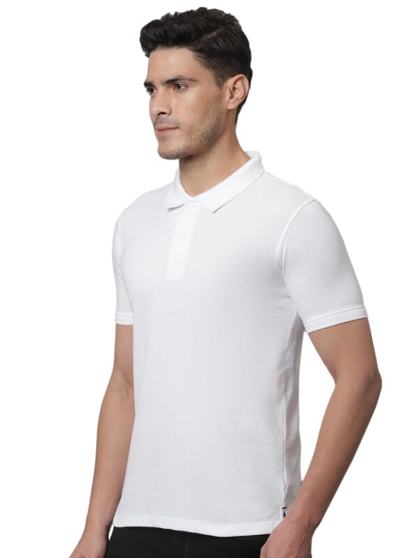 CANTABIL POLO T-SHIRT, POLY COTTON BLEND, WHITE, L