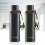 BOROSIL Solid Stainless Steel Hydra Trek Vacuum Insulated Flask Water Bottle 850 ml