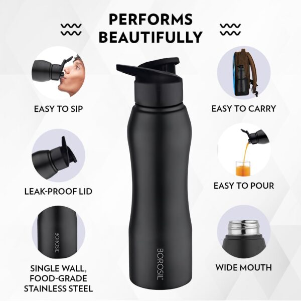 BOROSIL GRIP N SIP 750 STAINLESS STEEL BOTTLE