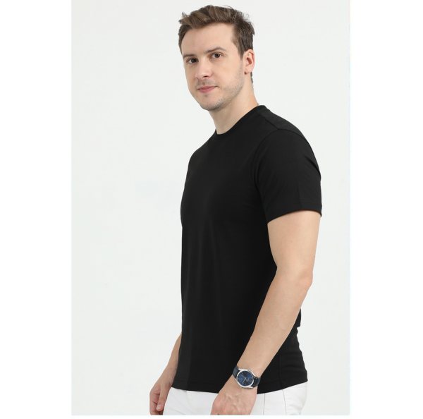 REEBOK POLO COTTON T-SHIRT REGULAR FIT, BLACK