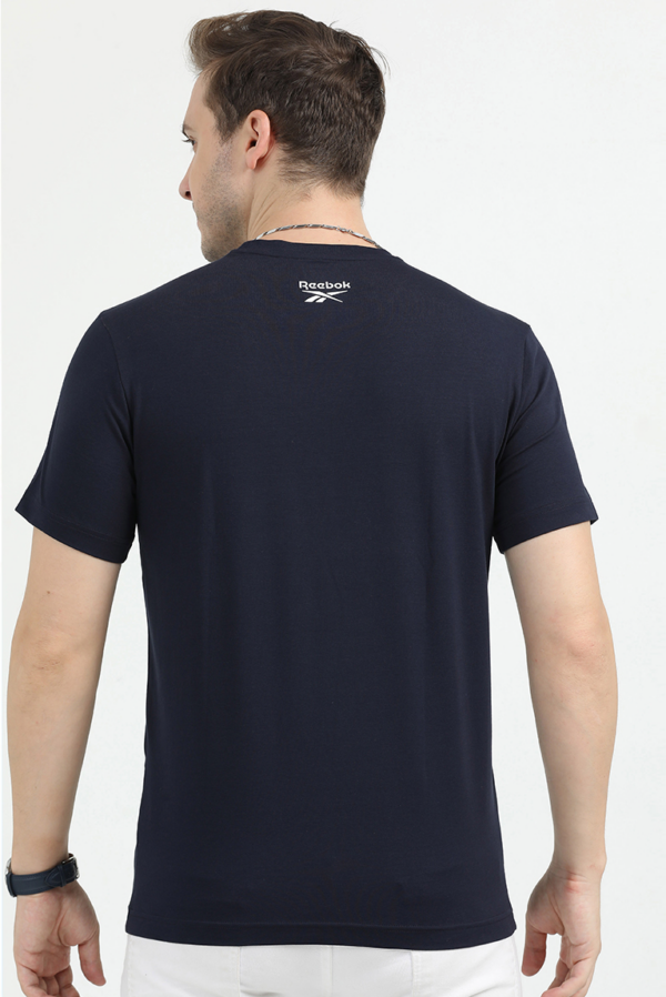 REEBOK POLO COTTON T-SHIRT REGULAR FIT, NAVY