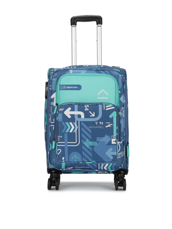 Uppercase JFK Eco Soft Trolley Bag Denim Blue Medium