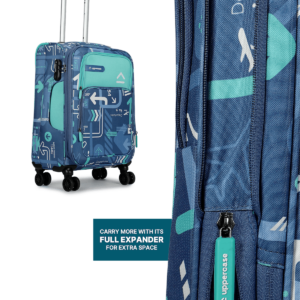 Uppercase  JFK Eco Soft Trolley Bag Denim Blue Small