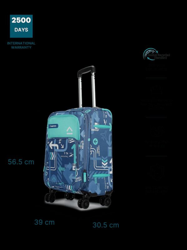 Uppercase  JFK Eco Soft Trolley Bag Denim Blue Small