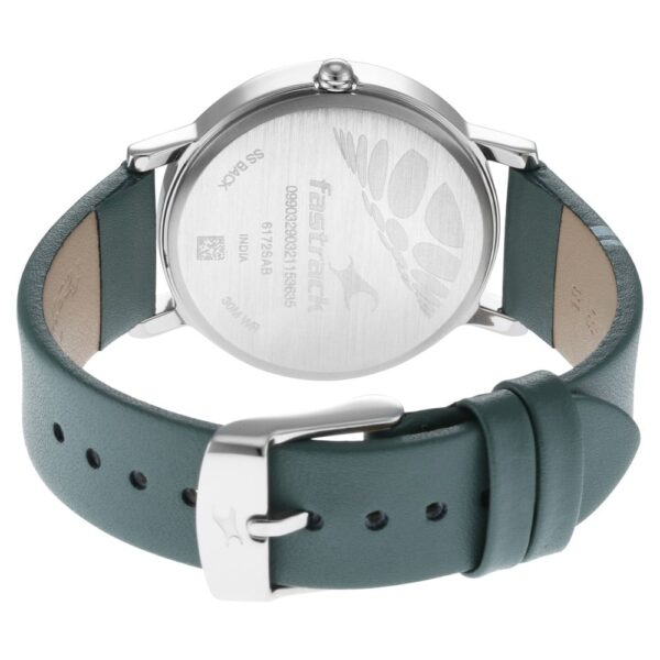 Fastrack Wear Your Look Quartz Analog with Day and Date Grey Dial Leather Strap Watch for Ladies