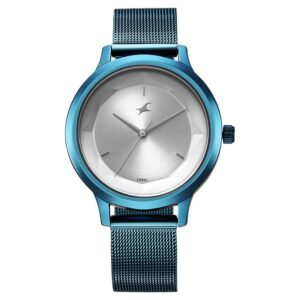 Fastrack Fleek Quartz Analog Silver Dial Stainless Steel Strap Watch For Ladies