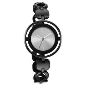 Fastrack Glitch Quartz Analog Grey Dial Metal Strap Watch for Ladies