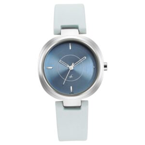 Fastrack Stunners Quartz Analog Blue Dial Leather Strap Watch for Ladies