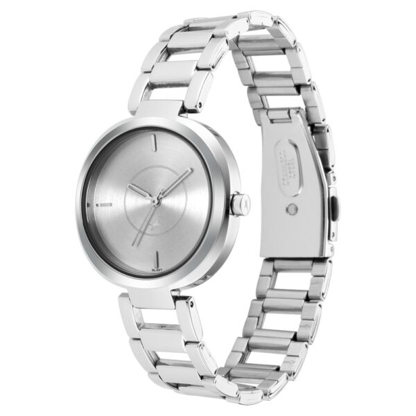 Fastrack Stunners Quartz Analog Silver Dial Metal Strap Watch for Ladies