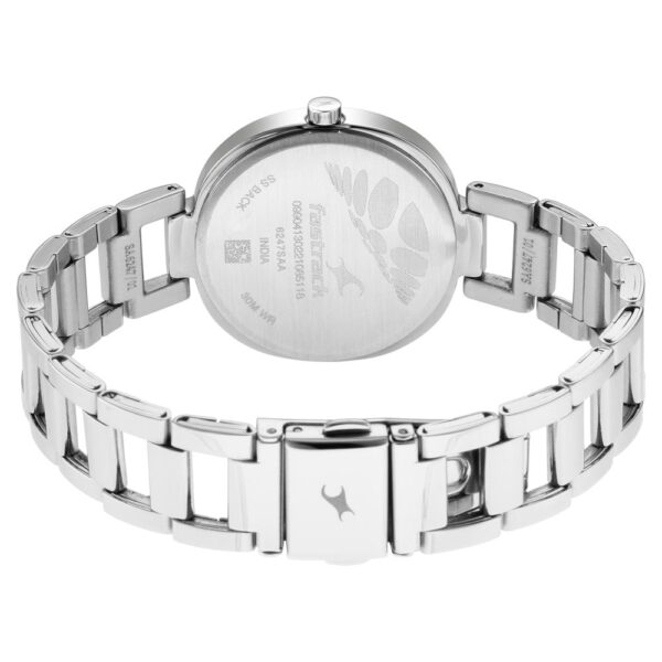 Fastrack Stunners Quartz Analog Silver Dial Metal Strap Watch for Ladies