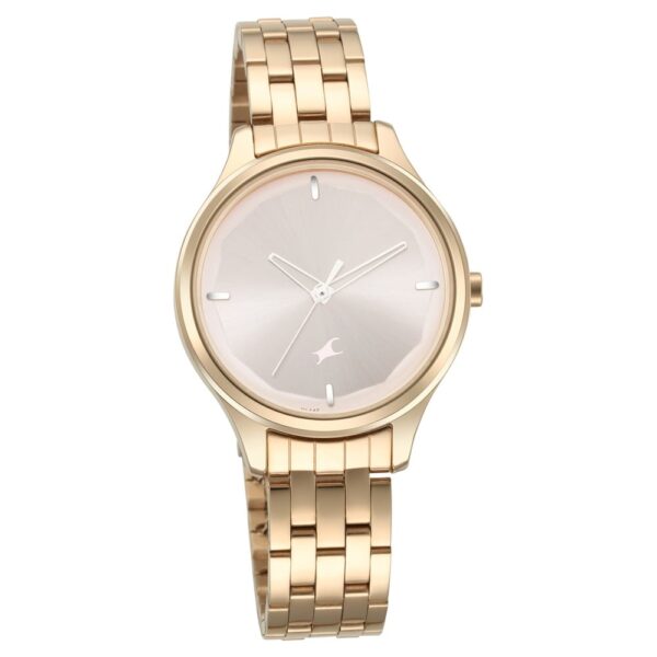 Fastrack Stunners Quartz Analog Rose gold Dial Metal Strap Watch for Ladies