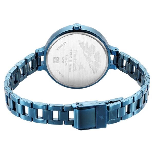 Fastrack Stunners Quartz Analog Blue Dial Metal Strap Watch for Ladies