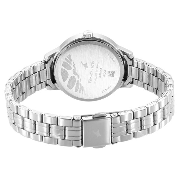 Fastrack Stunners Quartz Analog Silver Dial Metal Strap Watch for Ladies